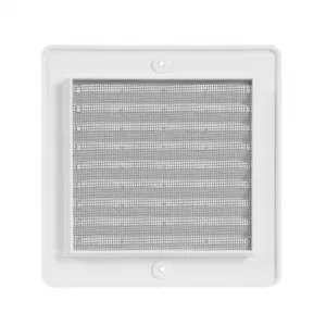 HACO Vetracia mriežka s rámčekom a sieťovinou 150x150 mm biela