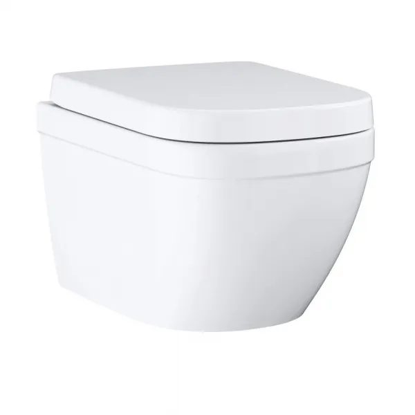 Grohe Euro Ceramic - Závesné WC s doskou SoftClose, Rimless, Triple Vortex, alpská biela 39554000