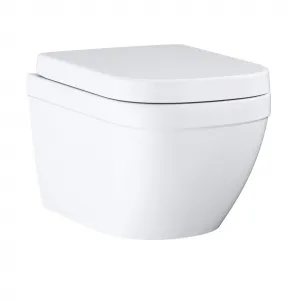 Grohe Euro Ceramic - Závesné WC s doskou SoftClose, Rimless, Triple Vortex, alpská biela 39554000