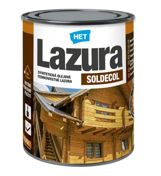 SOLDECOL LAZÚRA - Olejová tenkovrstvá lazúra na drevo 2,5 l sl 28 - teak