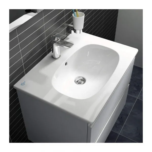 Ideal Standard Tesi - Nábytkové umývadlo 625x450 mm, s prepadom, biela T351001