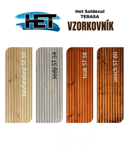 SOLDECOL TERASA - Ochranný teakový olej s UV filtrom ST 54 - šedá 0,75 L
