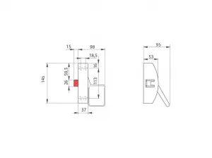 DA - Komeponenty panikových kovaní - EXIT PAD F/F S - Strieborná