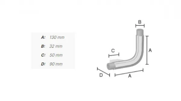 SO -  LIVING FK831 - Spojovací diel pre madlo Li 32 mm