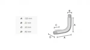 SO -  LIVING FK831 - Spojovací diel pre madlo Li 32 mm