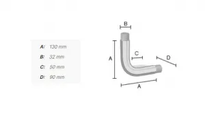 SO - LIVING FK833 - Spojovací diel pre madlo Re 32 mm