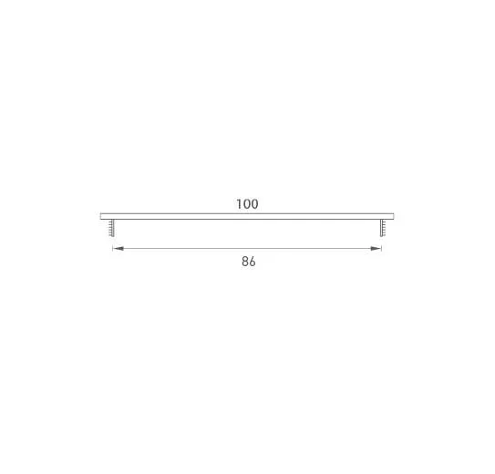 SRL - ALFA vetracia mriežka 100 x 2000 mm BRM - bronz matný (C33) 100 mm 2000 mm