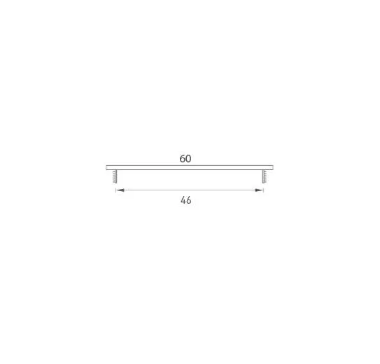 SRL - ALFA vetracia mriežka 60 x 2000 mm STM - strieborná matná (C0) 60 mm 2000 mm