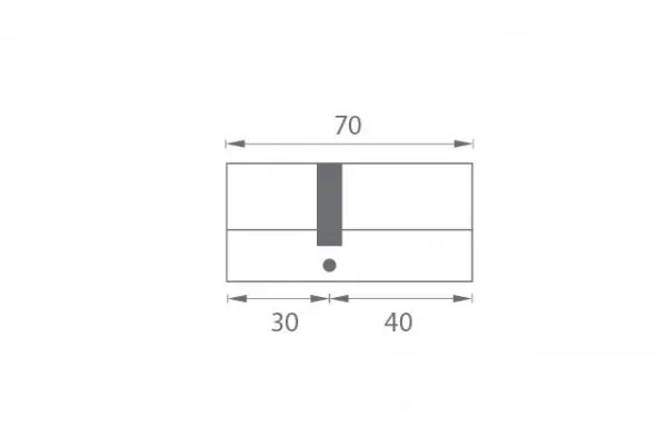 MP - Stavebná cylindrická vložka AL CIM - čierna matná cylindrická vložka 30/45 mm + 3x kľúč