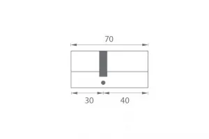 MP - Stavebná cylindrická vložka AL CIM - čierna matná cylindrická vložka 30/45 mm + 3x kľúč