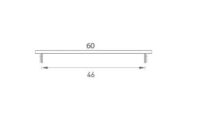 MP - Vetracia mriežka 60 x 250 mm STM - strieborná matná (F1) 60 mm 250 mm