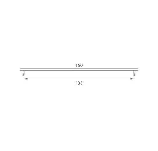 SRL - ALFA vetracia mriežka 150 x 2000 mm STM - strieborná matná (C0) 150 mm 2000 mm