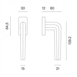 AT - FUNKIA DK - HR 7S - KĽUČKA NA EUROOKNO CHM - chróm matný (MSC) kľučka na eurookno