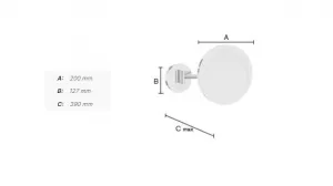 SO - OUTLINE FK486H - Kozmetické zrkadlo s LED osvetlením