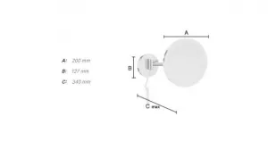 SO - OUTLINE FK486EP - Kozmetické zrkadlo s LED osvetlením