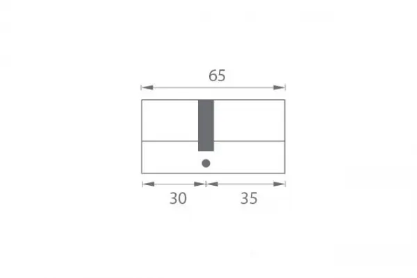MP - Stavebná cylindrická vložka NIM - nikel matný cylindrická vložka 40/45 mm + 3x kľúč