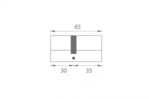 MP - Stavebná cylindrická vložka NIM - nikel matný cylindrická vložka 40/45 mm + 3x kľúč