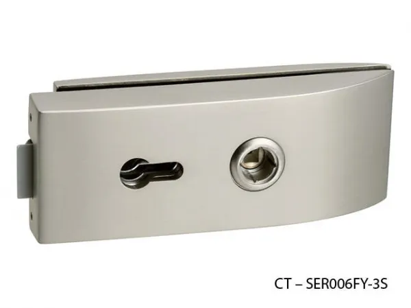 CT - 11000 Kovanie na sklenené dvere kovanie s WC kľúčom, CT - SER006WC-3S Nikel matný