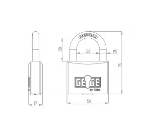 DK - AP1000 S visiaci zámok - strmeň 28 VHZ 50