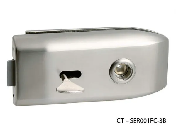 CT - 6000 Kovanie na sklenené dvere kovanie s WC kľúčom, CT - SER001WC-3B Nikel matný
