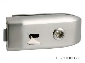CT - 6000 Kovanie na sklenené dvere kovanie s WC kľúčom, CT - SER001WC-3B Nikel matný