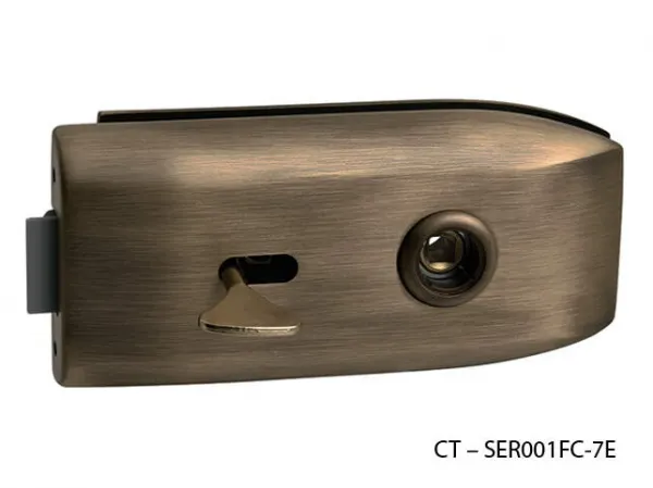 CT - 6000 Kovanie na sklenené dvere kovanie s BB otvorom, CT - SER001FC-7E Bronz matný