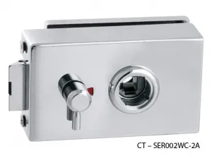 CT - 7000 Kovanie na sklenené dvere kovanie s WC kľúčom, CT - SER002WC-2A Chróm lesklý