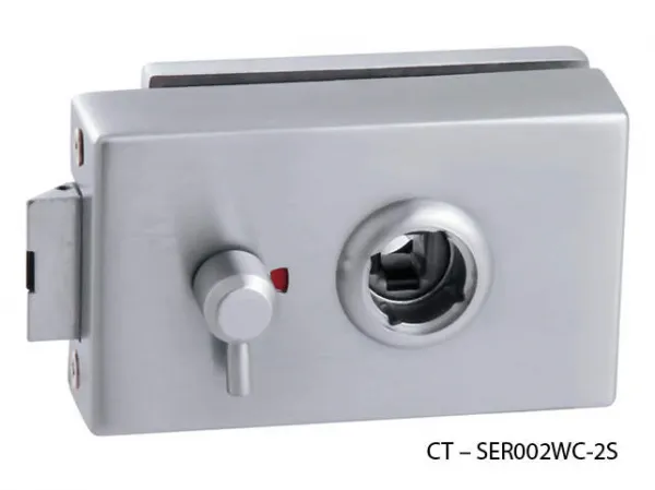 CT - 7000 Kovanie na sklenené dvere kovanie s WC kľúčom, CT - SER002WC-2S Chróm matný