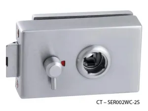 CT - 7000 Kovanie na sklenené dvere kovanie s WC kľúčom, CT - SER002WC-2S Chróm matný