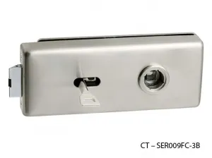 CT - 18000 Kovanie na sklenené dvere protikus na pasívne krídlo, CT - SER009IN-3B Nikel matný