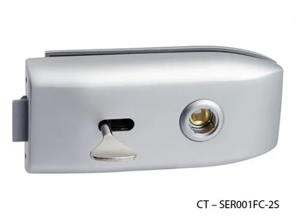 CT - 6000 Kovanie na sklenené dvere kovanie s WC kľúčom, CT - SER001WC-2S Chróm matný
