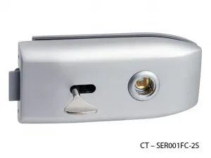 CT - 6000 Kovanie na sklenené dvere kovanie s WC kľúčom, CT - SER001WC-2S Chróm matný