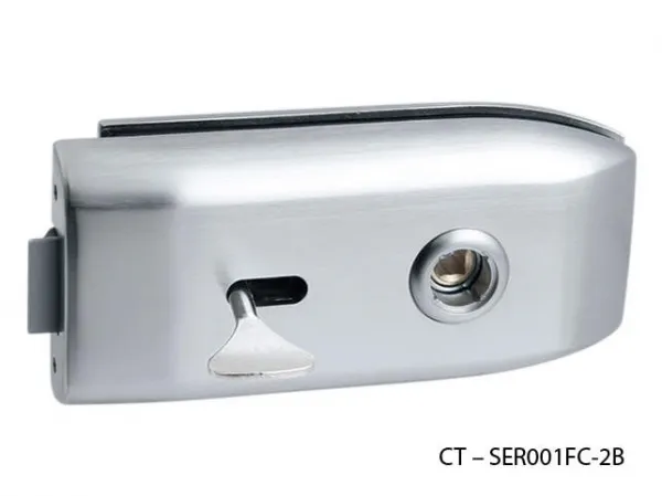 CT - 6000 Kovanie na sklenené dvere kovanie s WC kľúčom, CT - SER001WC-2B Chróm matný
