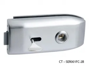 CT - 6000 Kovanie na sklenené dvere kovanie s WC kľúčom, CT - SER001WC-2B Chróm matný
