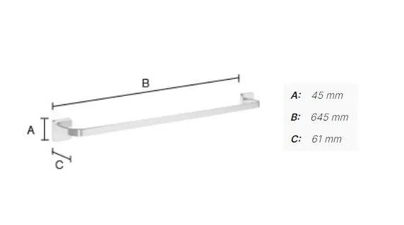 SO - ICE OK3464 - Držiak na uterák 64,5 cm