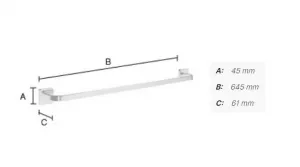 SO - ICE OK3464 - Držiak na uterák 64,5 cm