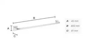 SO - ICE OK3465 - Držiak na uterák 84,5 cm