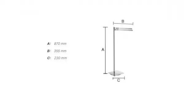 SO - OUTLINE FK325 - Držiak na uteráky dvojitý 35,5 cm