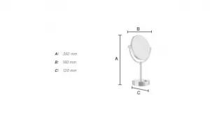SO - OUTLINE FK474E - Kozmetické zrkadlo s LED osvetlením