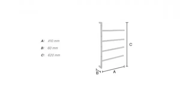 SO - OUTLINE LITE FK634 - Otočný držiak na uteráky NEL - nerez lesklá