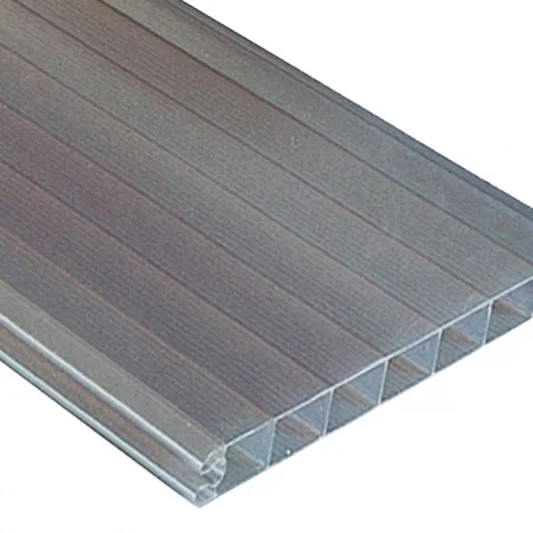 PVC panely s dutými komorami 200 x 20 x 1,6 cm bronzové