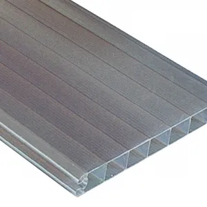 PVC panely s dutými komorami 200 x 20 x 1,6 cm bronzové