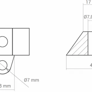 Gutta Podložka dištančná pre trapézové dosky 20 ks, 70/76 x 18 mm