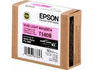 Epson T580B00 svetlo purpurová (light magenta) originálna cartridge