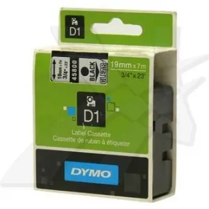 Dymo originál páska do tlačiarne štítkov, Dymo, 45800, S0720820, čierny tlač/priehľadný podklad, 7m, 19mm, D1 45800