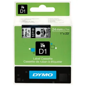 Dymo D1 53710, S0720920, 24mm x 7m čierna tlač / priehľadný podklad, originálna páska