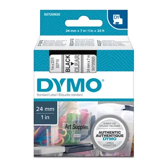 Dymo D1 53710, S0720920, 24mm x 7m čierna tlač / priehľadný podklad, originálna páska