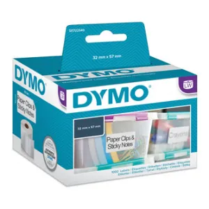 Dymo papierové štítky 57mm x 32mm, biele, multifunkčné, snímateľné, 1000 ks, 11354, S0722540 11354