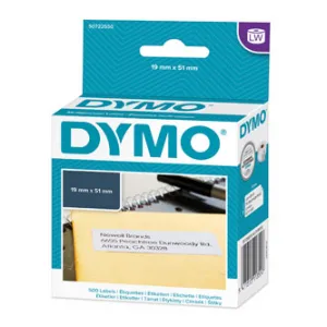 Dymo papierové štítky 51mm x 19mm, biele, multifunkčné, snímateľné, 500 ks, 11355, S0722550 11355
