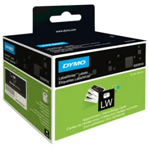 Dymo papierové štítky 89mm x 51mm, biele, pre vizitky, bez lepidla, 300 ks, S0929100 S0929100
